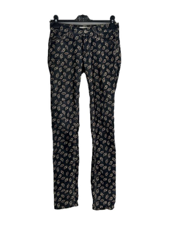 Pantalon noir à imprimé