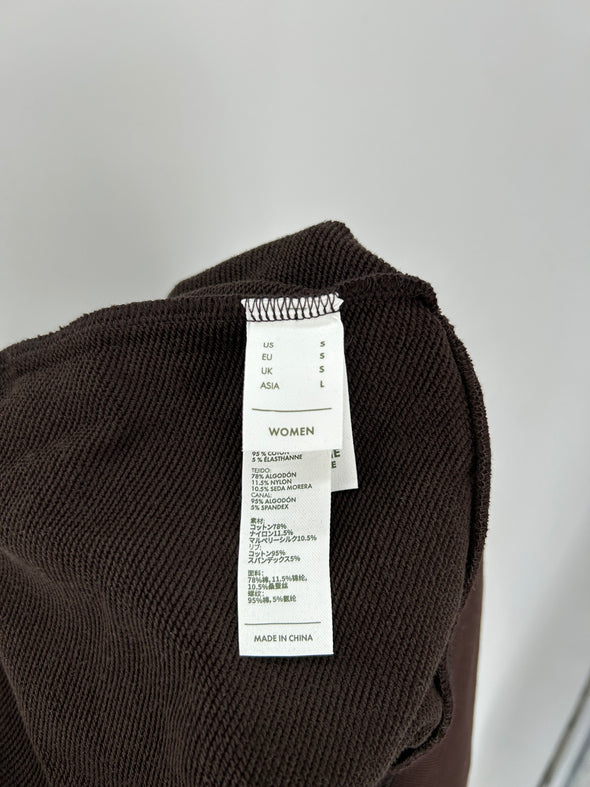 Veste marron col montant