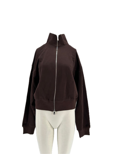 Veste marron col montant