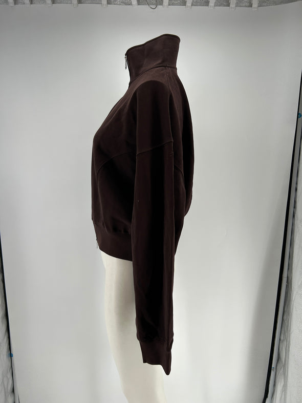 Veste marron col montant