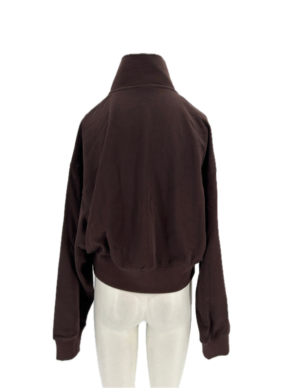 Veste marron col montant