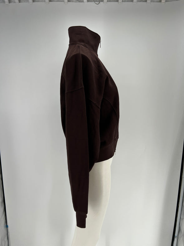 Veste marron col montant