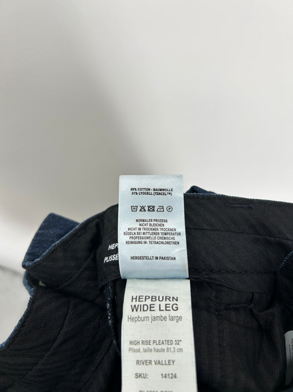 Pantalon marine effet denim