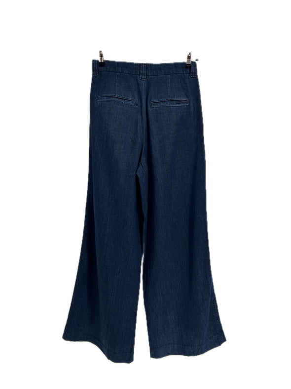 Pantalon marine effet denim
