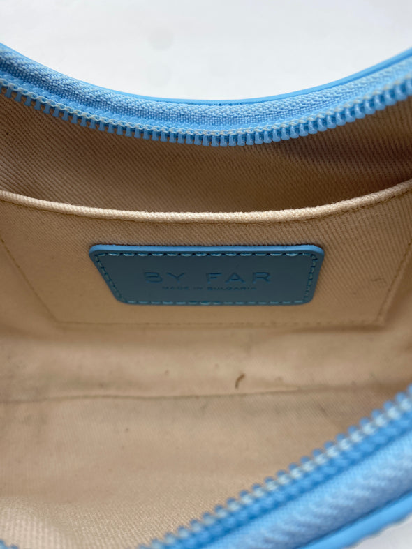 Sac à main bleu en cuir