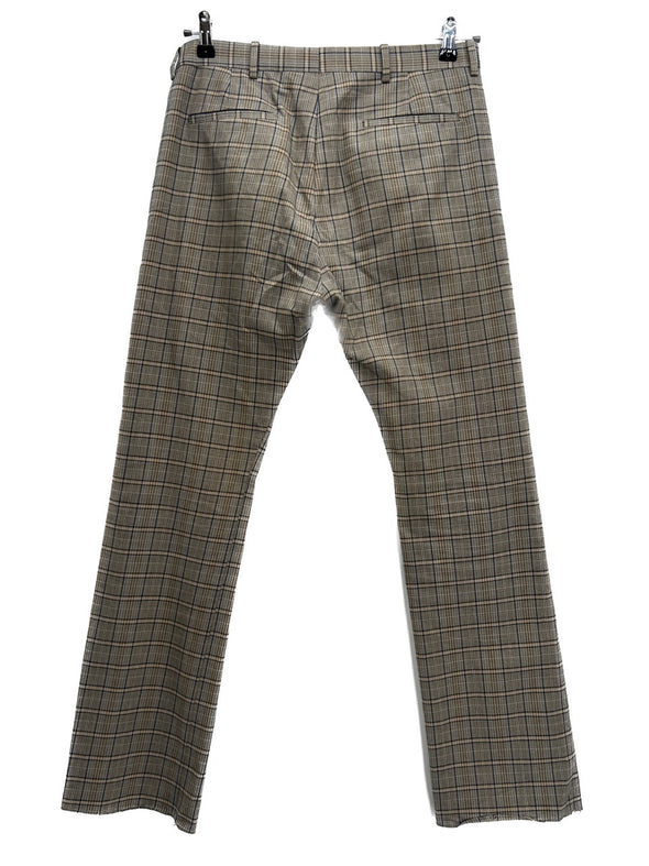 Pantalon gris à carreaux