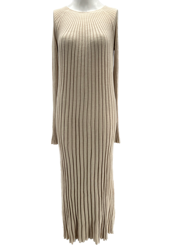 Robe longue beige