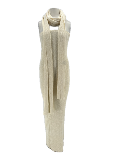Robe en lin avec foulard