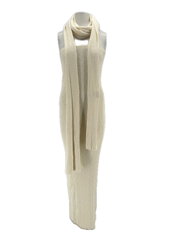 Robe en lin avec foulard