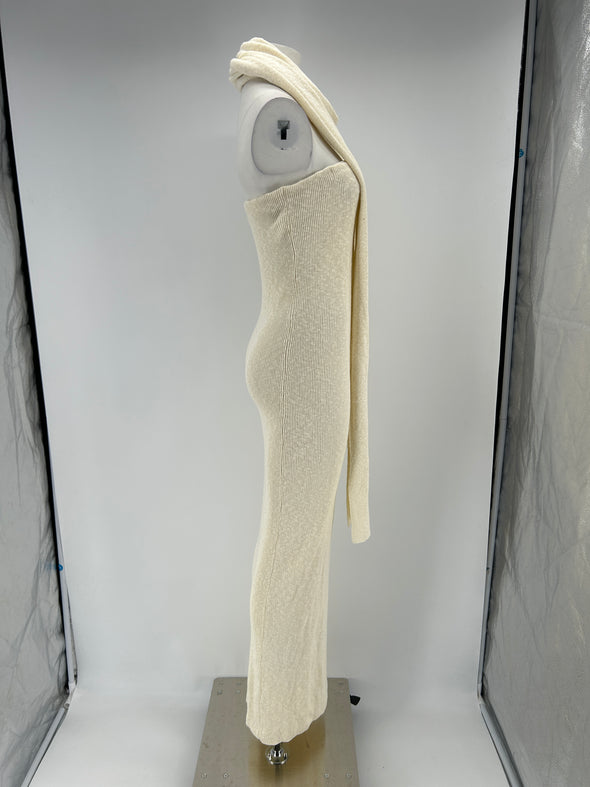 Robe en lin avec foulard