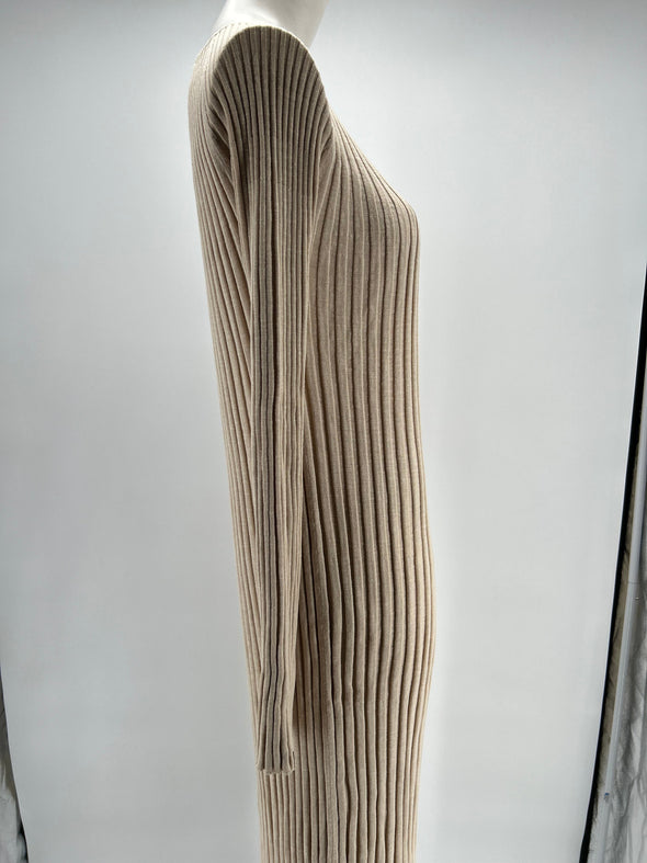 Robe longue beige