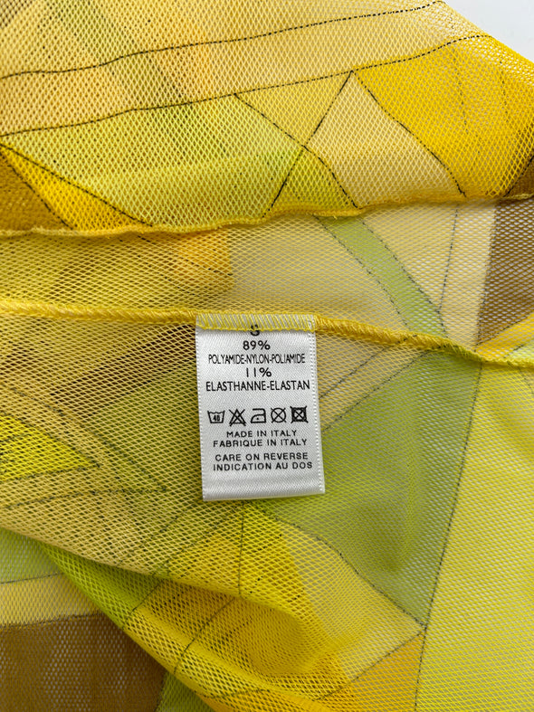 Ensemble jaune transparent à imprimé