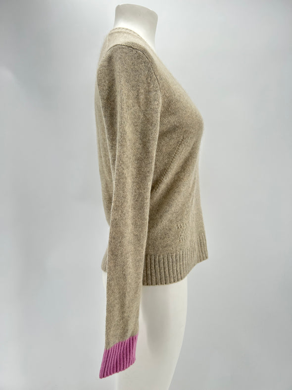 Pull en cachemire beige