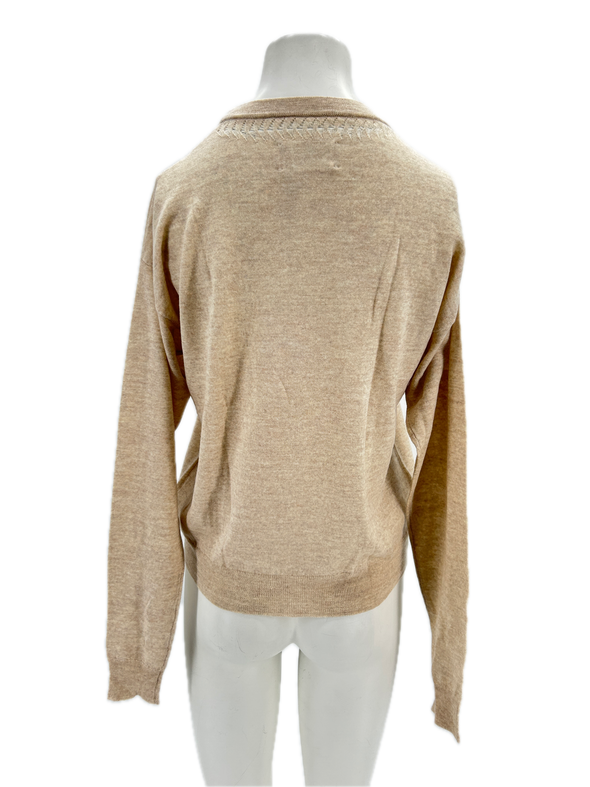 Pull en laine beige