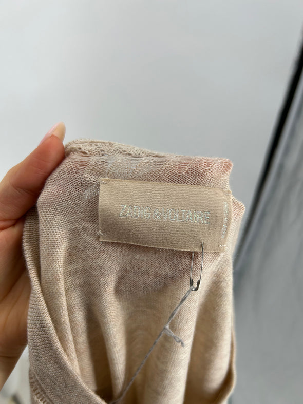 Pull en laine beige