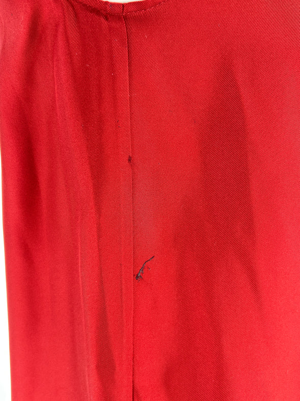 Robe en soie rouge "Moun"