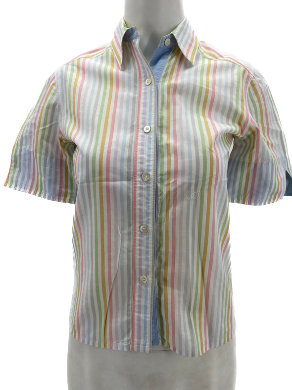 Chemise à rayures multicolore