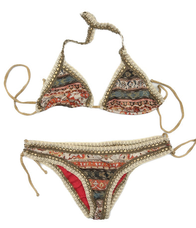 Maillot de bain bohème à motifs ethniques