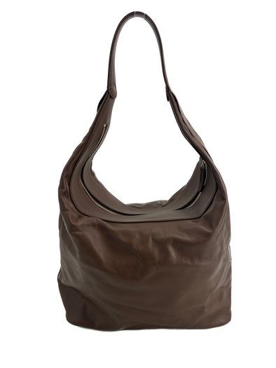 Sac hobo en cuir marron "Mila"