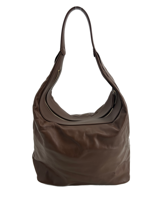 Sac hobo en cuir marron "Mila"