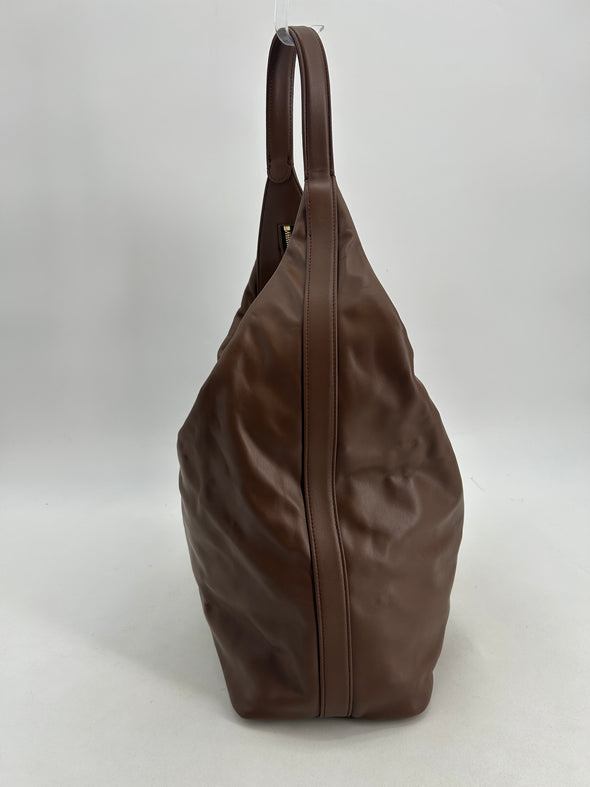 Sac hobo en cuir marron "Mila"