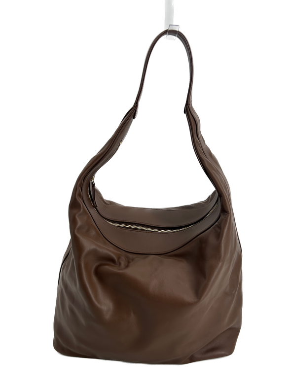 Sac hobo en cuir marron "Mila"