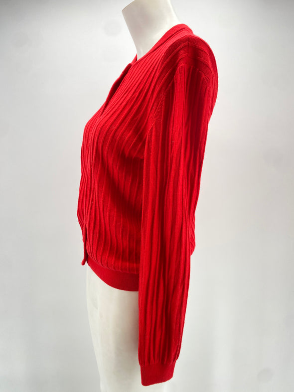 Cardigan en laine rouge