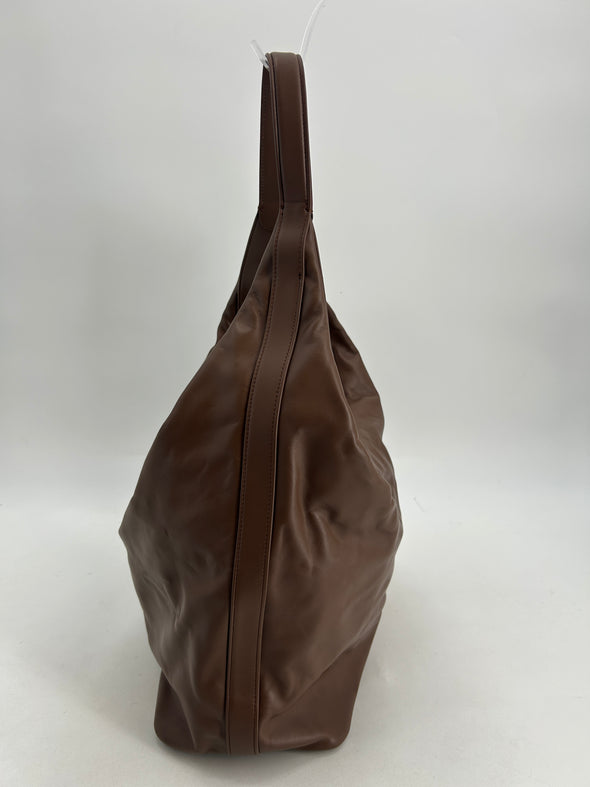 Sac hobo en cuir marron "Mila"