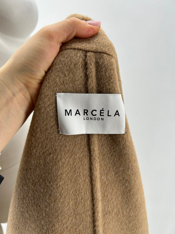 Manteau en laine camel