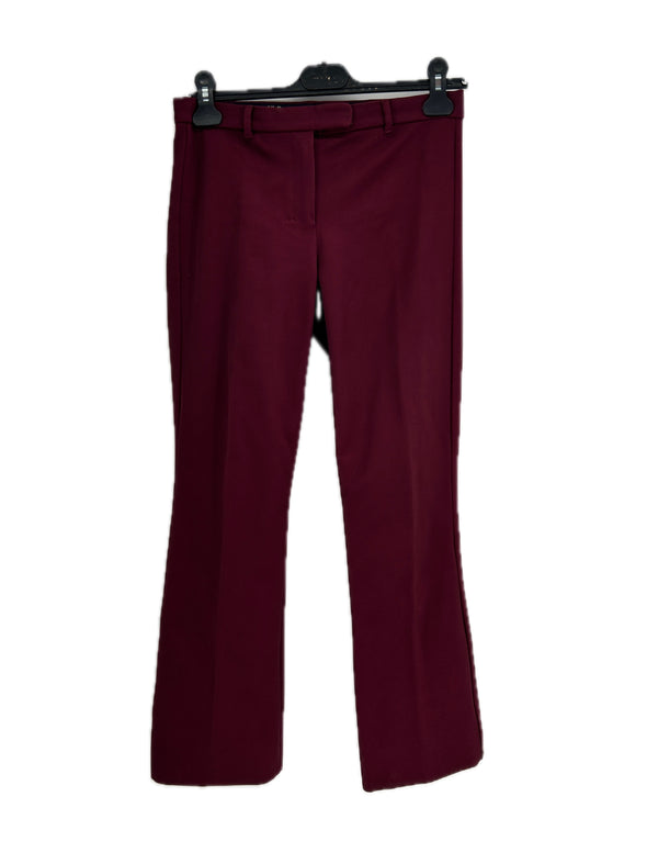 Pantalon à pinces bordeaux