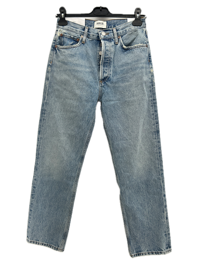 Jean bleu "90' Pinch Waist Crop"