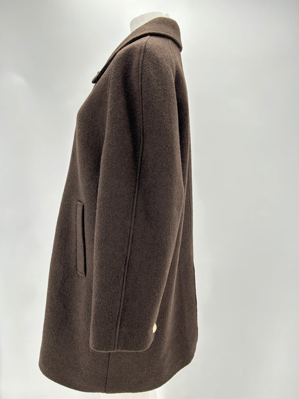Manteau en laine marron