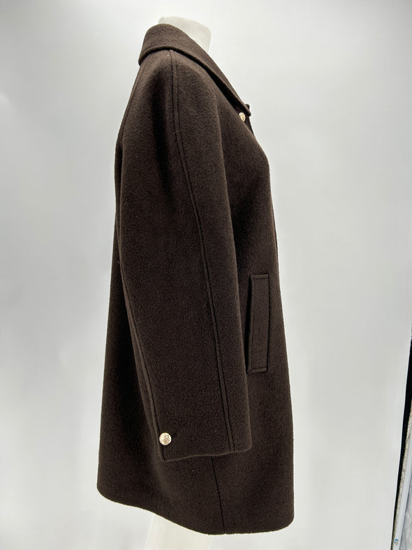 Manteau en laine marron