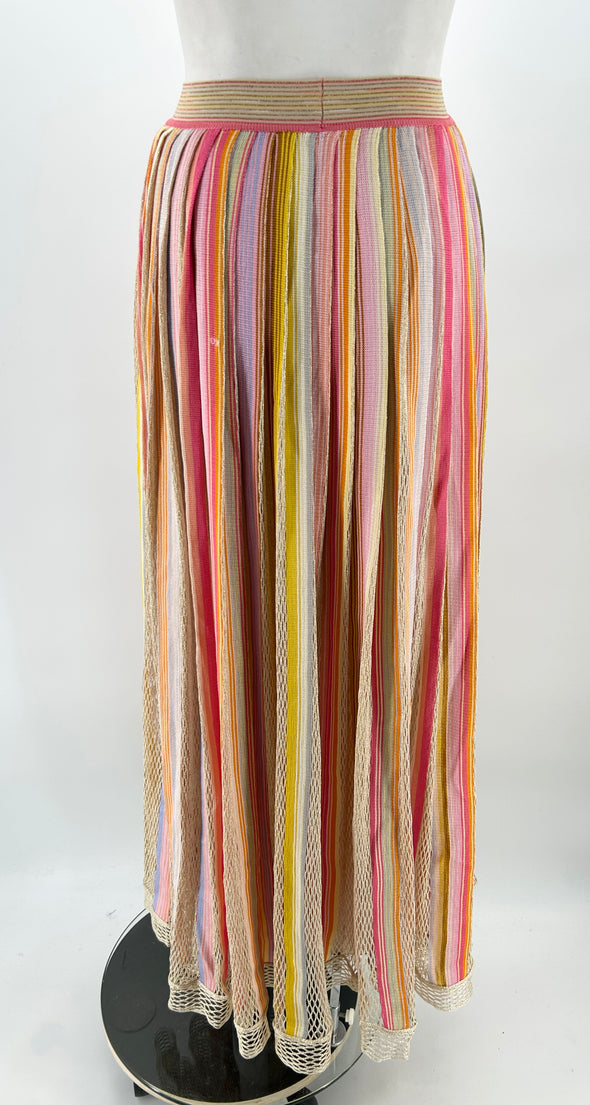 Jupe en maille multicolore