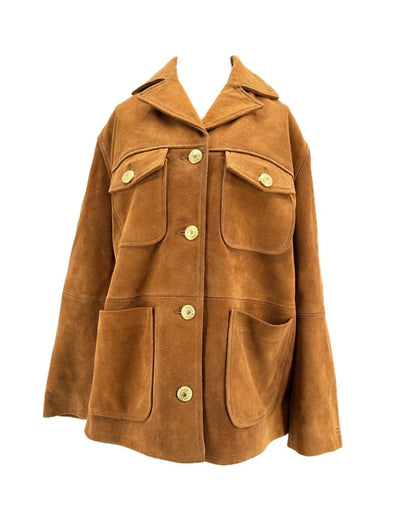 Veste en daim camel
