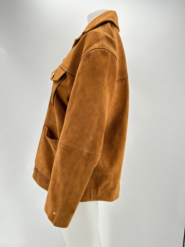 Veste en daim camel