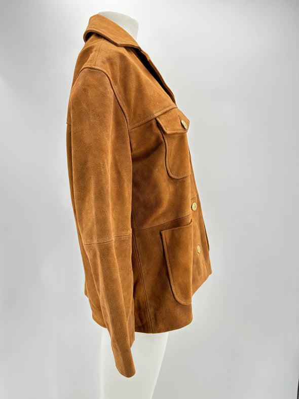 Veste en daim camel