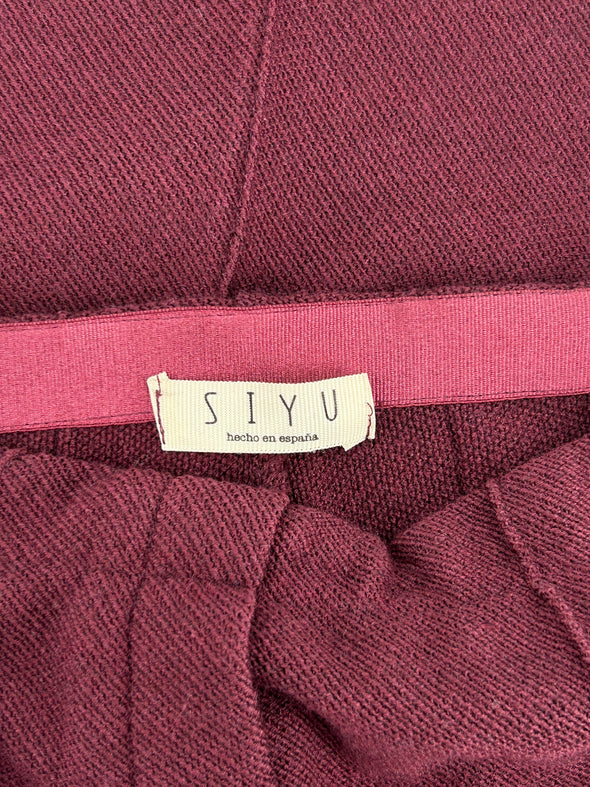 Pantalon en laine bordeaux