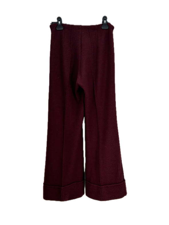 Pantalon en laine bordeaux