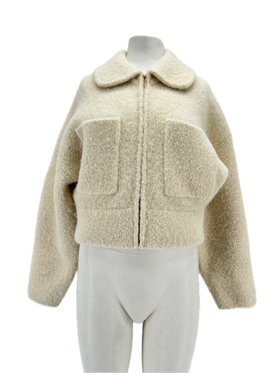 Cardigan en laine écru