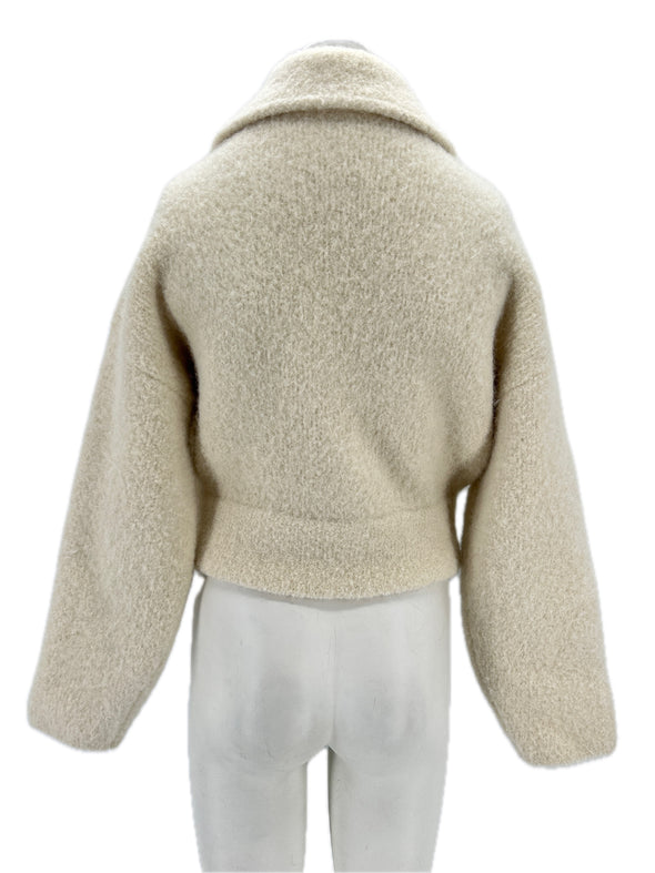 Cardigan en laine écru