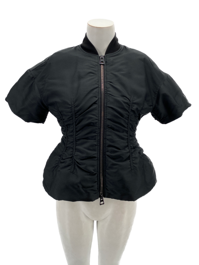 Bomber noir ajusté