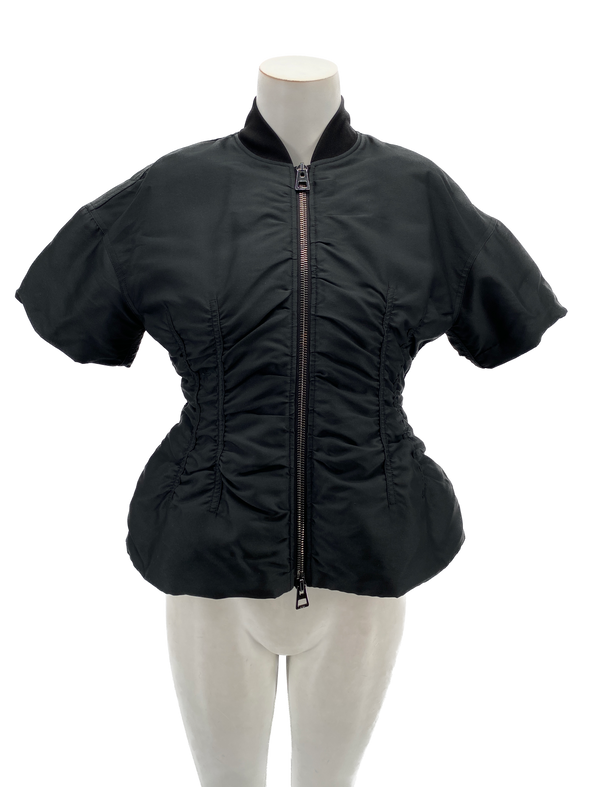 Bomber noir ajusté