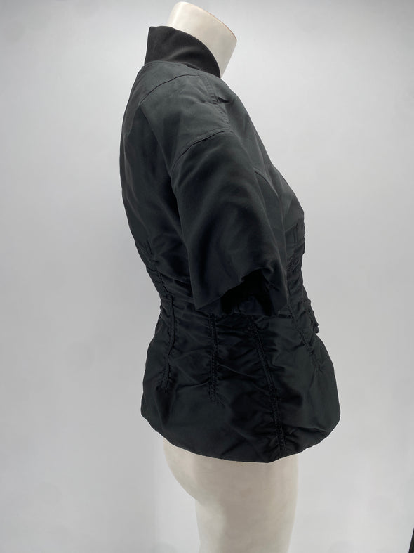 Bomber noir ajusté