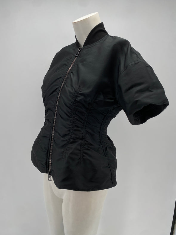 Bomber noir ajusté