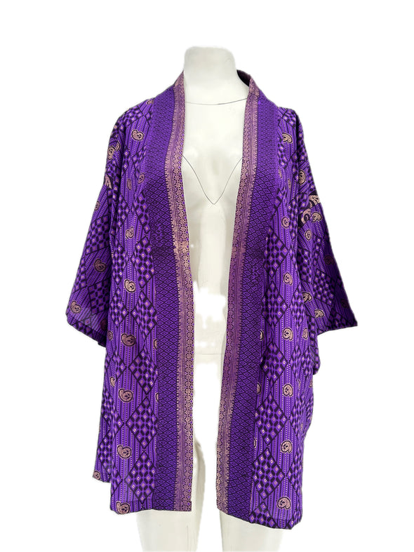 Veste en soie violette