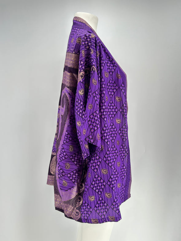 Veste en soie violette