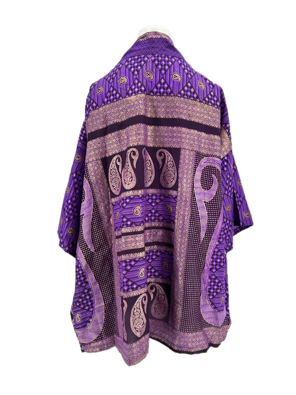 Veste en soie violette