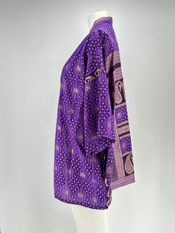 Veste en soie violette