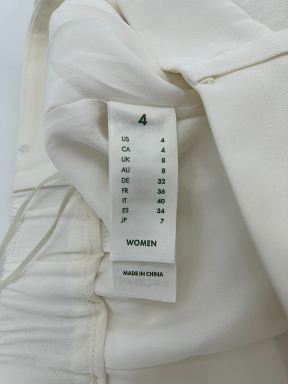 Pantalon de tailleur large écru